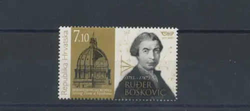 2011 Kroatien, Rugerius Boscovich, Einzelserie 1 Val - Nr. 1586, Gemeinschaftsausgabe - postfrisch **