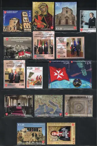 2024 Smom, kompletter Jahrgang 25 Werte + 7 Zettel - postfrisch **