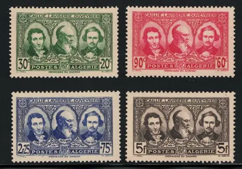 1939 ALGERIEN, Pioniere der Sahara, # 149/52, 4 Werte, postfrisch **