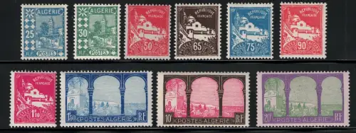 1927-30 ALGERIEN, Definitive, # 78/85, MNH **