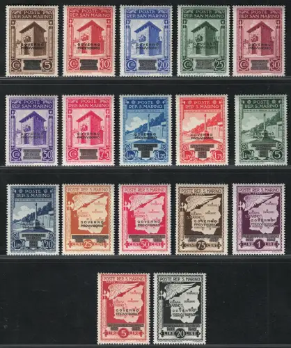 1943 San Marino, Provisorische Regierung # 266/76 + A 42/47, postfrisch **