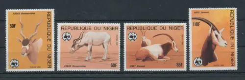 1985 Niger, Yvert Nr. 674-77, Tiere in Gefahr - WWF, 4 Werte - postfrisch**