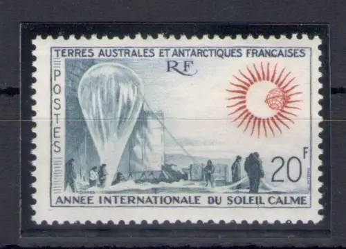 1963 TAAF - 20 Francs blau schwarz und rot - Yvert Nr. 21 - postfrisch **