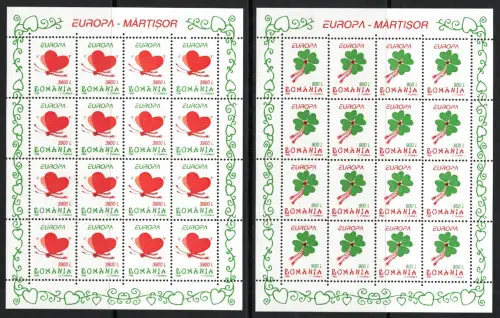 1998 EUROPA CEPT, Rumänien, Kleinblätter mit 16 Werten, postfrisch**