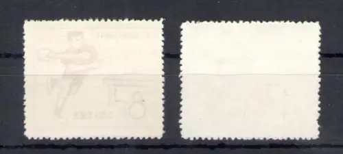 1959 CHINA - Tischtennis in Dortmund - Mi.Nr. 451-52 - postfrisch** - ohne Gummi