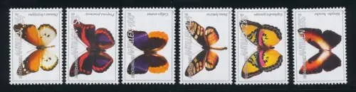2006 Niederländische Antillen - Fauna Schmetterlinge - Yvert Katalog Nr. 1586-91 - 6 Werte - postfrisch **