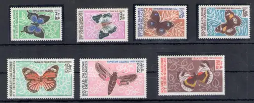 1967 NEUKALEDONIEN - Schmetterlinge Yvert Nr. 341-44 + Luftpost Nr. 92-94 - postfrisch **
