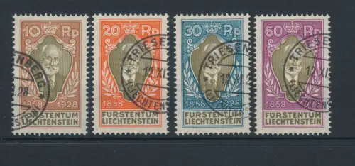 1928 Liechtenstein, n. 82/85, 70. Adventstag von Fürst Johannes II., 4 von 8 Val, gebraucht
