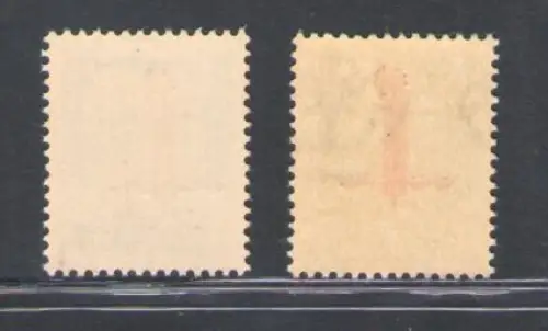 1944 Italienische Sozialrepubblica, Nr. 492II und 495II - Roter Aufdruck - MNH **