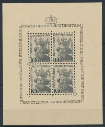 1946 Liechtenstein - Zettel Nr. 6, Bildnis des Schutzpatrons des Fürstentums, postfrisch **