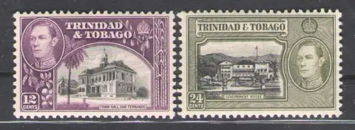 1938-44 Trinidad und Tobago - Stanley Gibbons Nr. 252-53 - MLH*
