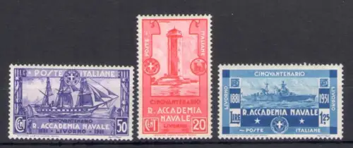 1931 Italien - Königreich - Marineakademie Nr. 300-02 - postfrisch **
