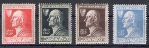 1927 Italien - Königreich - Hundertjähriger Todestag von Alexander Volta Nr. 210/13 - 4 Werte - postfrisch **