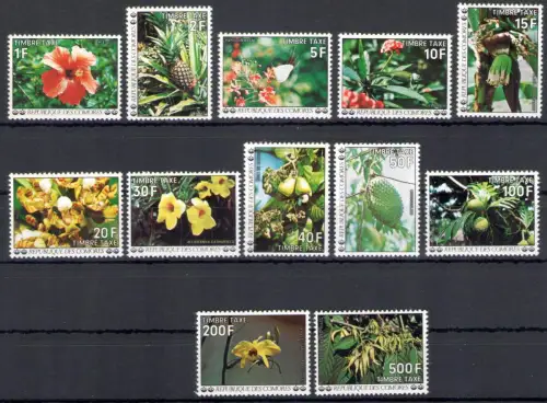 1977 Komoren, Tasse Yvert n. 6/17 - Blumen - postfrisch **