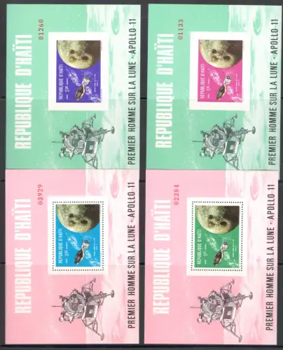 1969 Haiti - Yvert BF 28/31 - Apollo 11 - MNH **