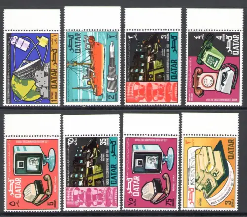 1971 QATAR, SG Nr. 455/62 - Telekommunikation - postfrisch **