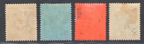 1902-04 British Honduras, Stanley Gibbons # 80/83 - MH*