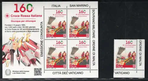 2024 Italien, Republik, 141 Werte + 8 Bogen + 1 Kleinbogen, postfrisch **