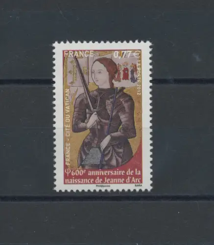 2012 Frankreich, Jeanne d'Arc, 1 Wert # 1607, Gemeinschaftsausgabe, postfrisch **