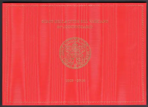 2019 Vatikan, Briefmarke + Stoffumschlag, offizieller Folder, postfrisch **