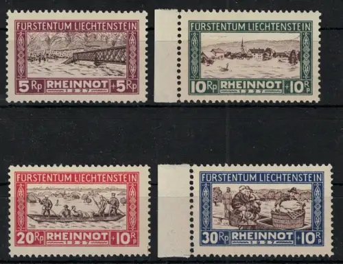 1928 Liechtenstein, # 78/81, Opfer Rheinüberschreitung, postfrisch**