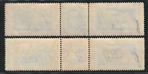 1933 Italien, Königreich, Luftpost, # 51Da/52D, Tripttici Borg, MNH ** Sorte Büschel