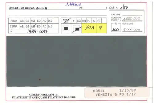 1918 Venezia Giulia, Briefmarken Österreich Aufgedruckt # 1/17, postfrisch**