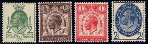1929 Großbritannien, Upu Kongress, # 179/82, postfrisch **