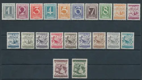 1925 ÖSTERREICH, # 331/350, verschiedene Motive, 21 Werte, postfrisch**