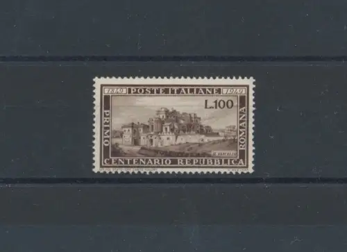 1949 Italien, Serie Römische Republik, 100 Lire braun, postfrisch # 600, postfrisch **