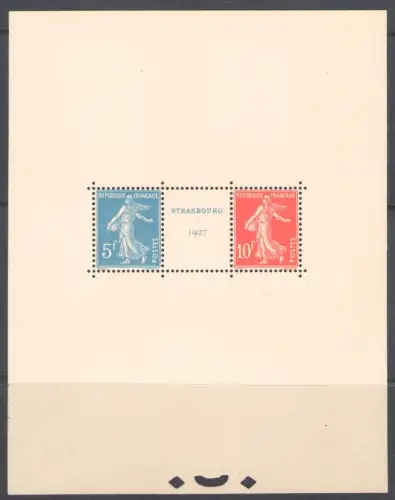 1927 FRANKREICH Nr. BF 2 - Philatelistische Ausstellung Straßburg - postfrisch **