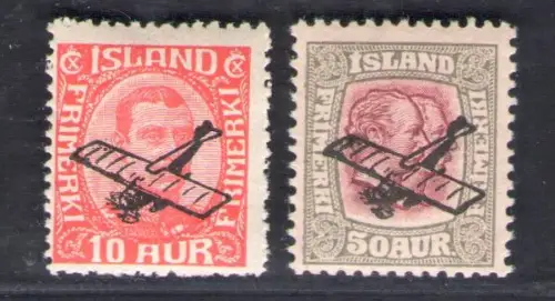 1928/29 Island, Nr. 1/2 - Luftpost - postfrisch **