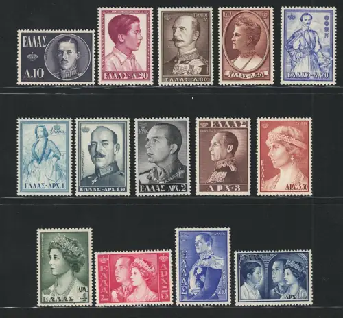 1956 Griechenland, Kunst, Nr. 623/36, 14 Werte, postfrisch**
