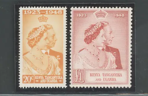 1948 Kenia Uganda Tanganjika - Stanley Gibbons Nr. 157-58 - Royal Silver Wedding - MNH **