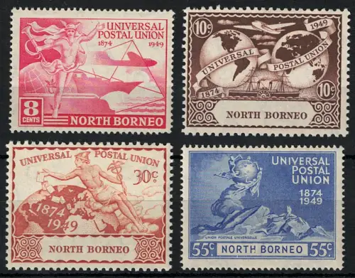 1949 North Borneo, Stanley Gibbons # 352/55 - postfrisch **