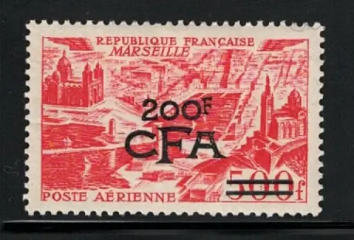 1951 REUNION, Ansichten von Marsilia, Yvert Luftpost # 50, postfrisch **