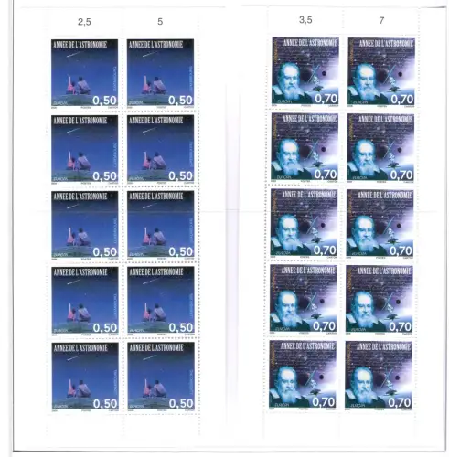 2009 EUROPA CEPT Luxemburg 2 Miniblätter mit 10 Werten Astronomie postfrisch **