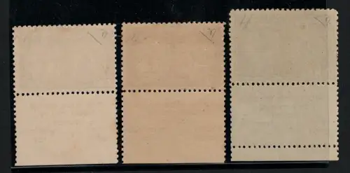 1948 ISRAEL, Alte Jüdische Münzen, mit Anhängen, # 7/9, postfrisch **