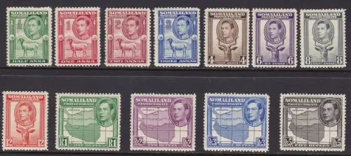 1938 Somaliland - Stanley Gibbons Nr. 93-104 - Serie mit 12 Werten - postfrisch **