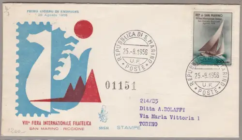 1958 SAN MARINO, Nr. 475 VENETIA VOYATA