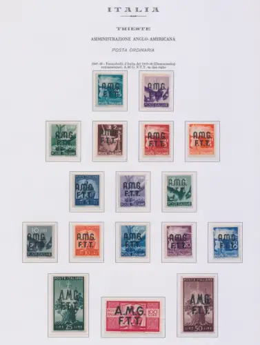 1947-48 TRIEST A - Democratica 17 Werte, Nr. 1/17 Die komplette Serie, postfrisch**