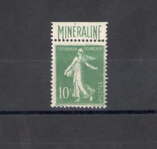 1924-26 FRANKREICH - Nr. 188A Sämaschine auf einheitlichem Boden - 10 Cent Mineralien - postfrisch **