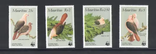 1978 Mauritius, Fauna - WWF - 4 Werte, Yvert Katalog Nr. 631/34 - postfrisch**