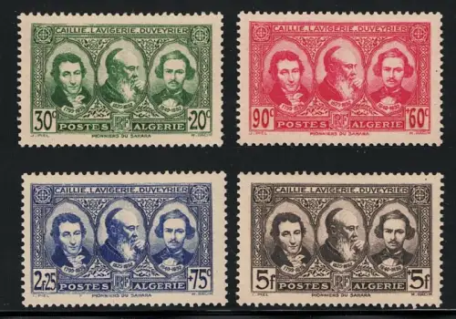 1939 ALGERIEN, Pioniere der Sahara, # 149/52, 4 Werte, postfrisch **