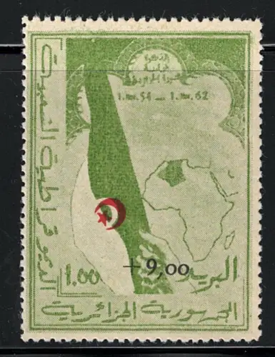 1962 ALGERIEN, Aufdruck für Kämpfer, # 363A, postfrisch **