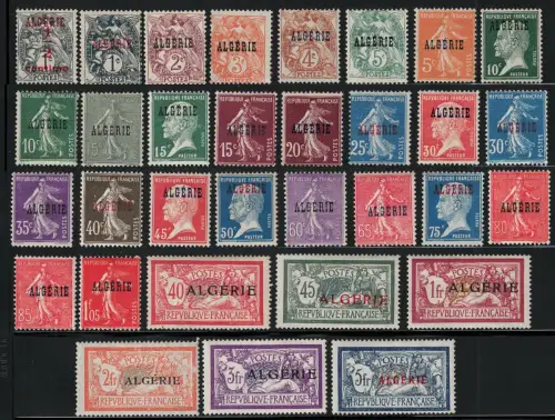 1924-25 ALGERIEN, Überdruckt, # 1/33, postfrisch**