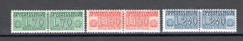 1966 Italien - Republik Pakete Konzession 70-180-240 Lire - Nr. 15/17 - postfrisch**