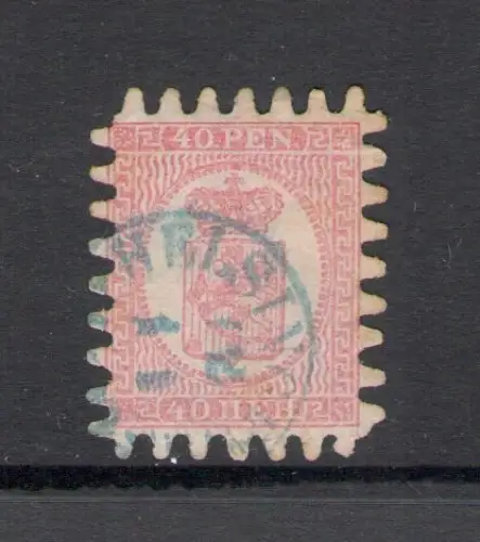 1866-70 Finnland - Nr. 9, Wappen 40 S. rosa auf hellflieder - gebraucht