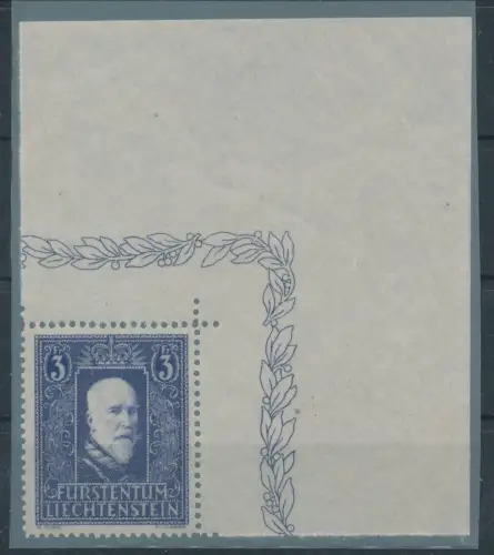 1933 Liechtenstein, Nr. 117, Bildnis Prinz Franz I., 1 Wert, Bogenwinkel, postfrisch**