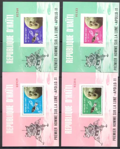 1969 Haiti - Yvert BF 28/31 - Apollo 11 - MNH **